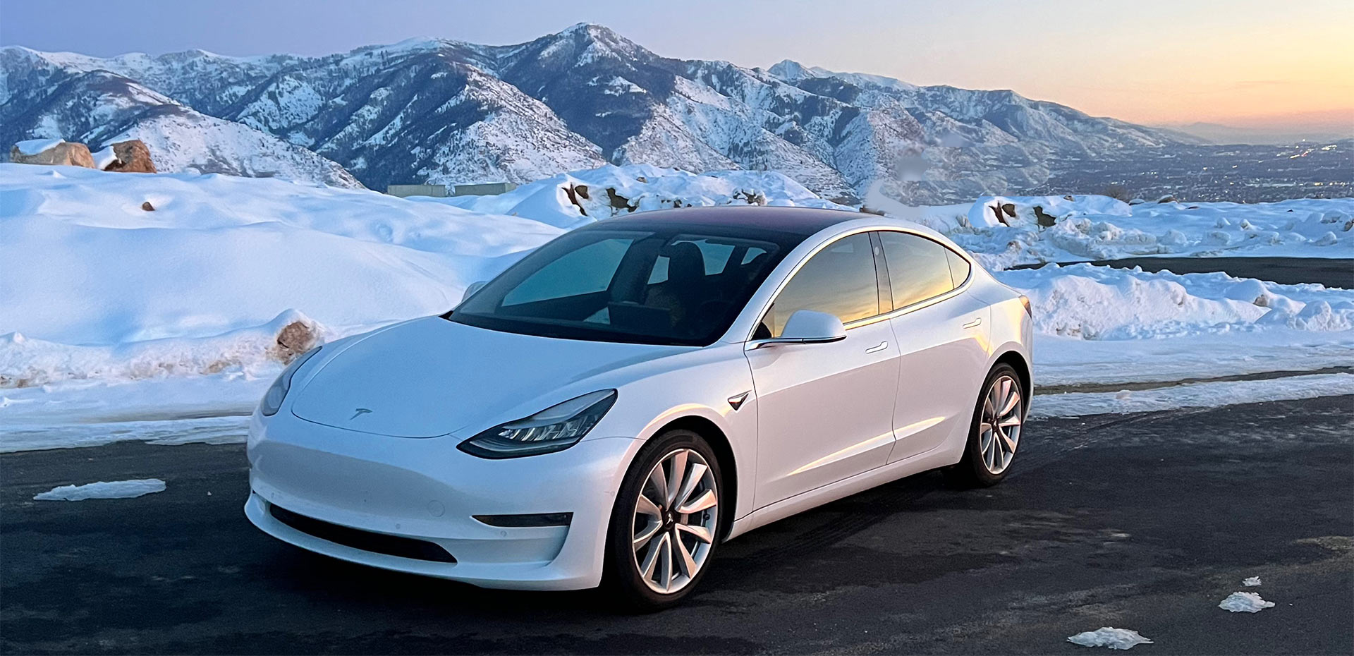 White Tesla for rent in Salt Lake City